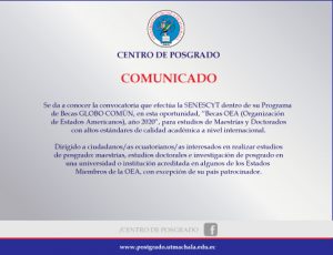 Becas OEA Julio 2020