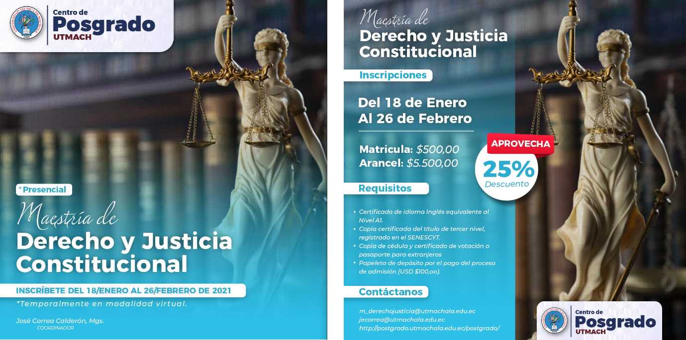Maestría en Derecho y Justicia Constitucional Tercera Cohorte